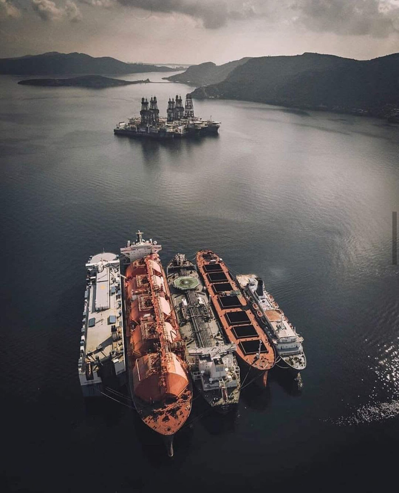 Vessels in lay-up at Eleusis Bay