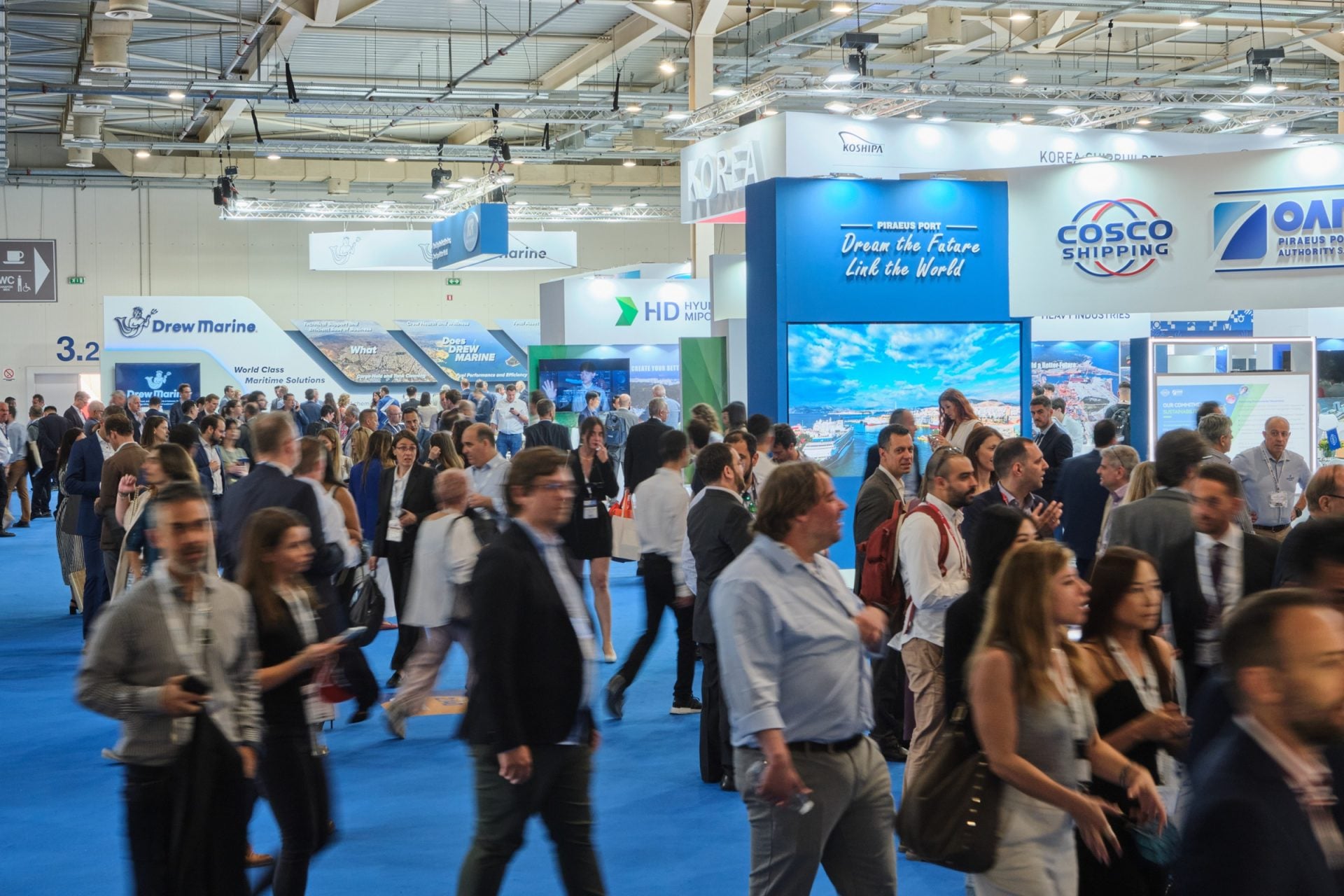 Posidonia 2026 exhibition floor at Metropolitan Expo Athens