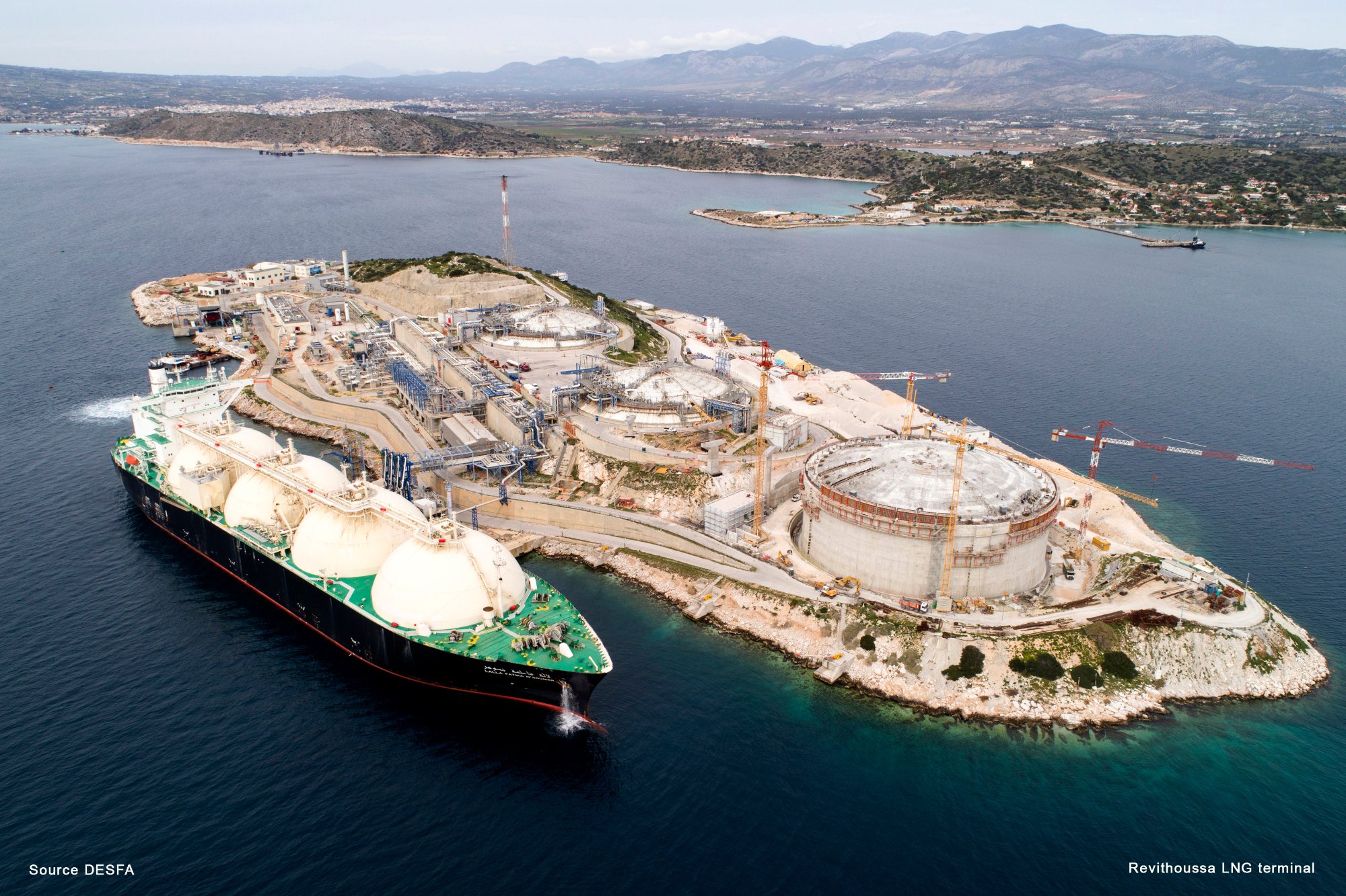 LNG carrier at Revithoussa Terminal