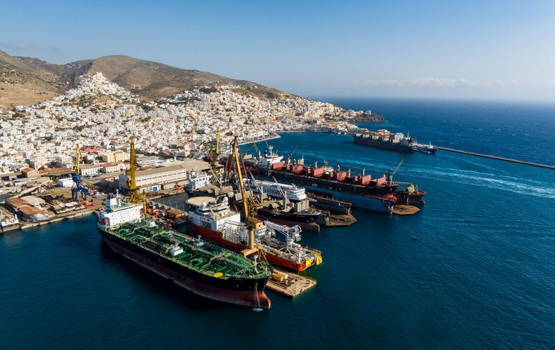 ONEX Neorion Shipyards at Ermoupolis, Syros